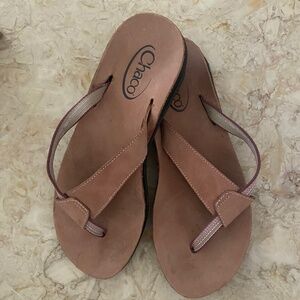 Chaco Leather Sliding Flip Flop size 9